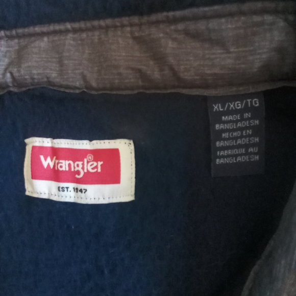 Wrangler Buffalo Check Fleece Shirt Jacket Size XL - Picture 6 of 7
